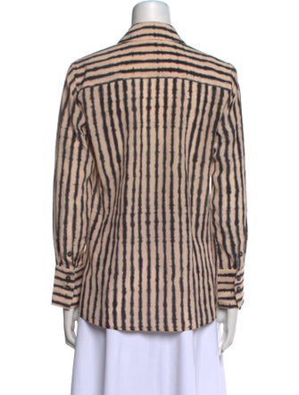 Altuzarra Silk Striped Button-Up Top