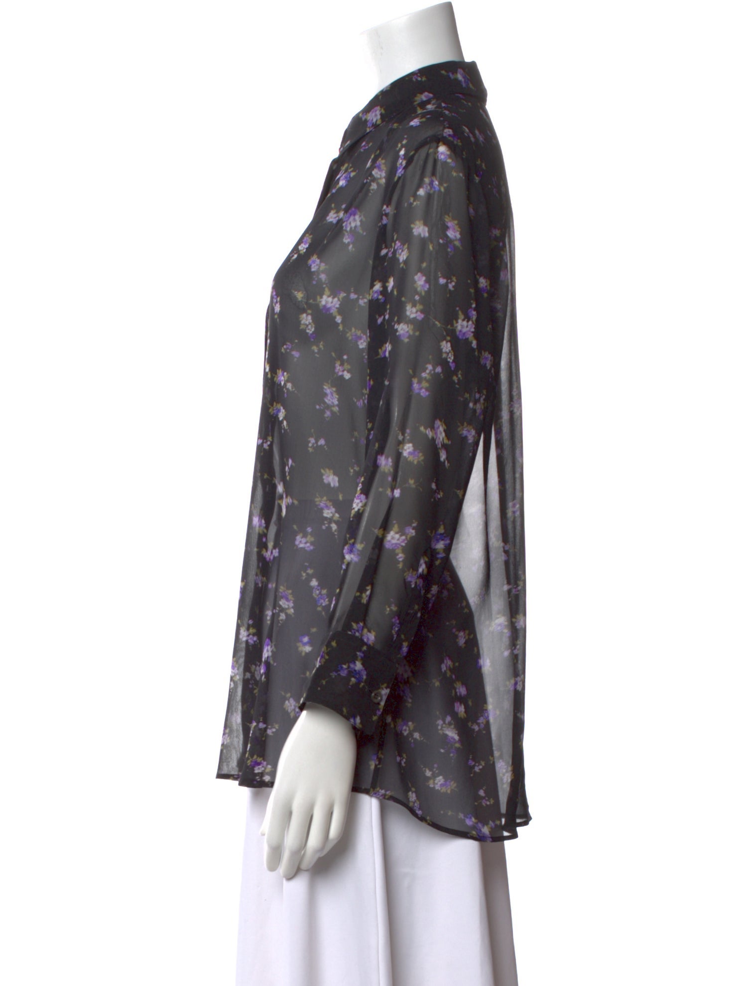 Altuzarra Silk Floral Print Button-Up Top