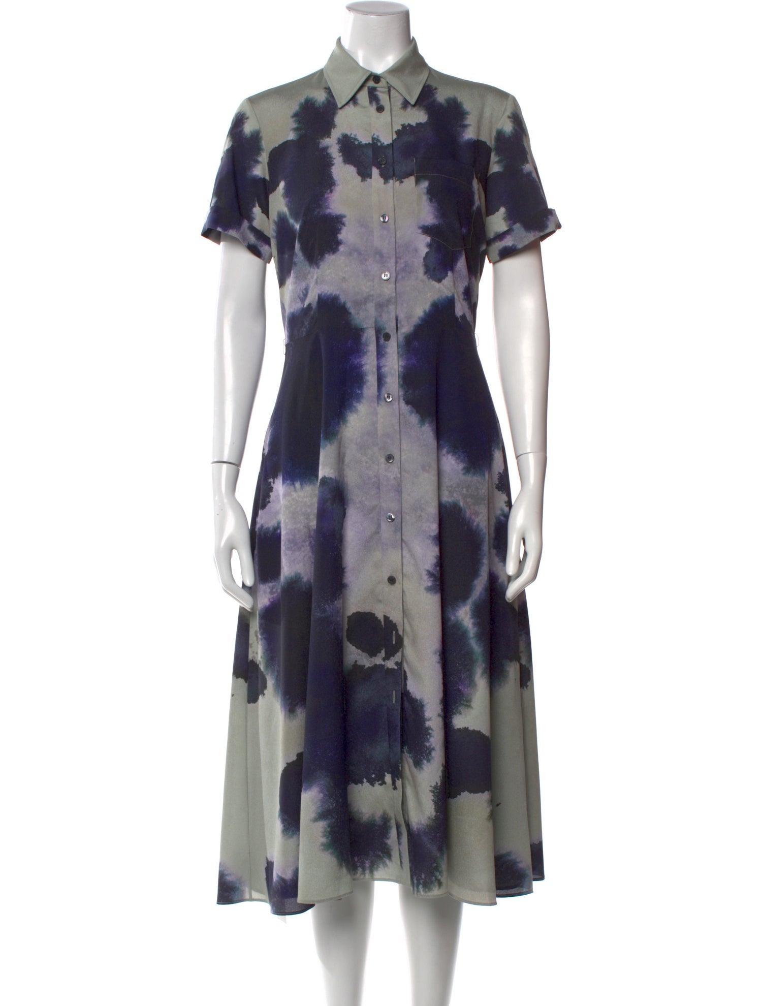 Altuzarra Tie-Dye Print Midi Length Dress