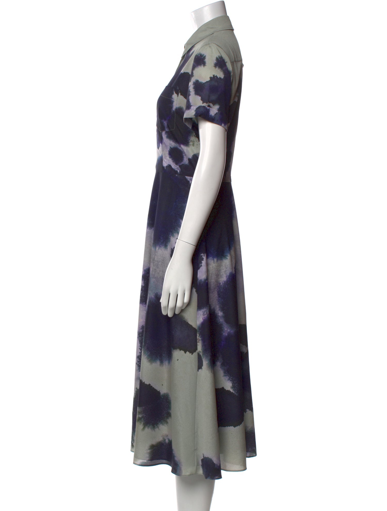 Altuzarra Tie-Dye Print Midi Length Dress