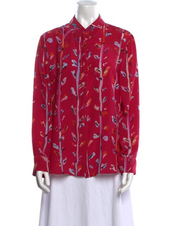Altuzarra Silk Printed Button-Up Top