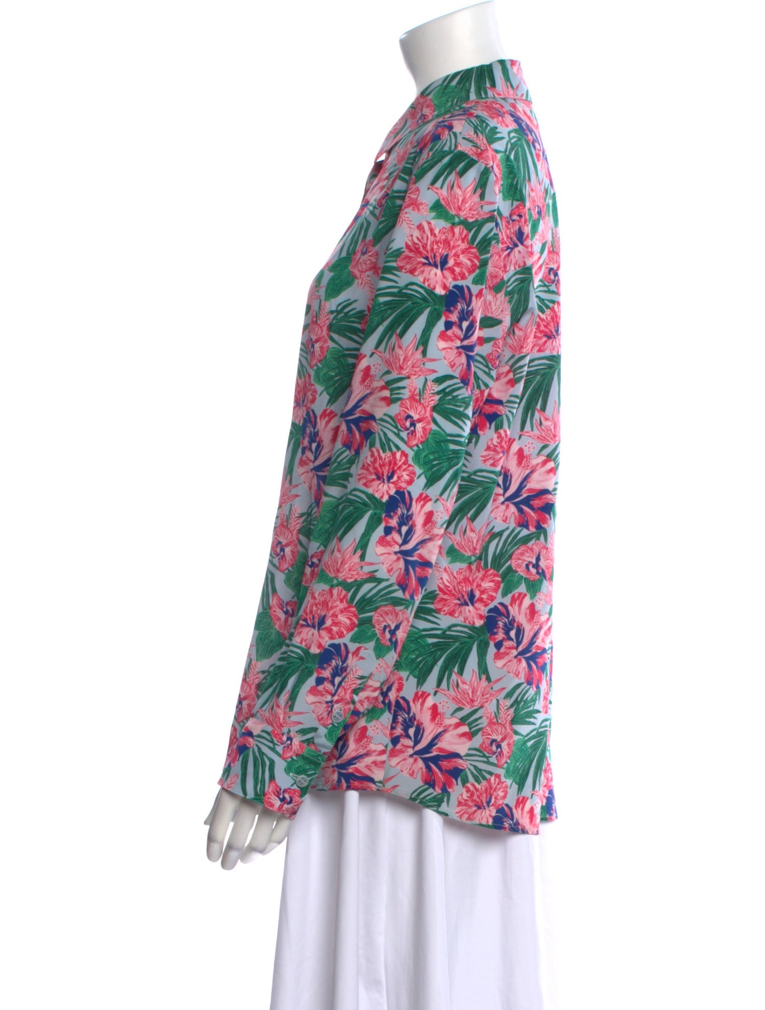 Altuzarra Silk Floral Print Button-Up Top