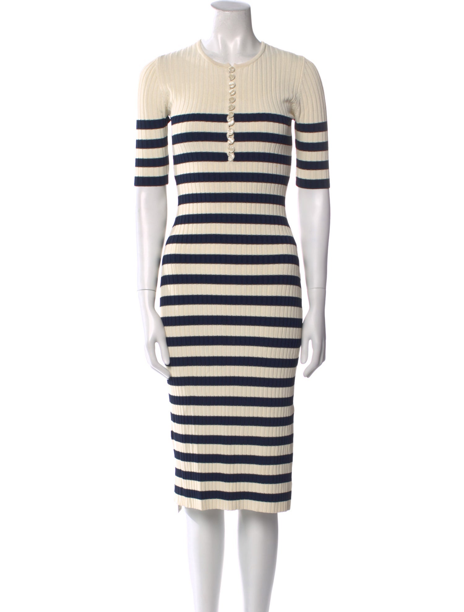 Altuzarra Striped Midi Length Dress