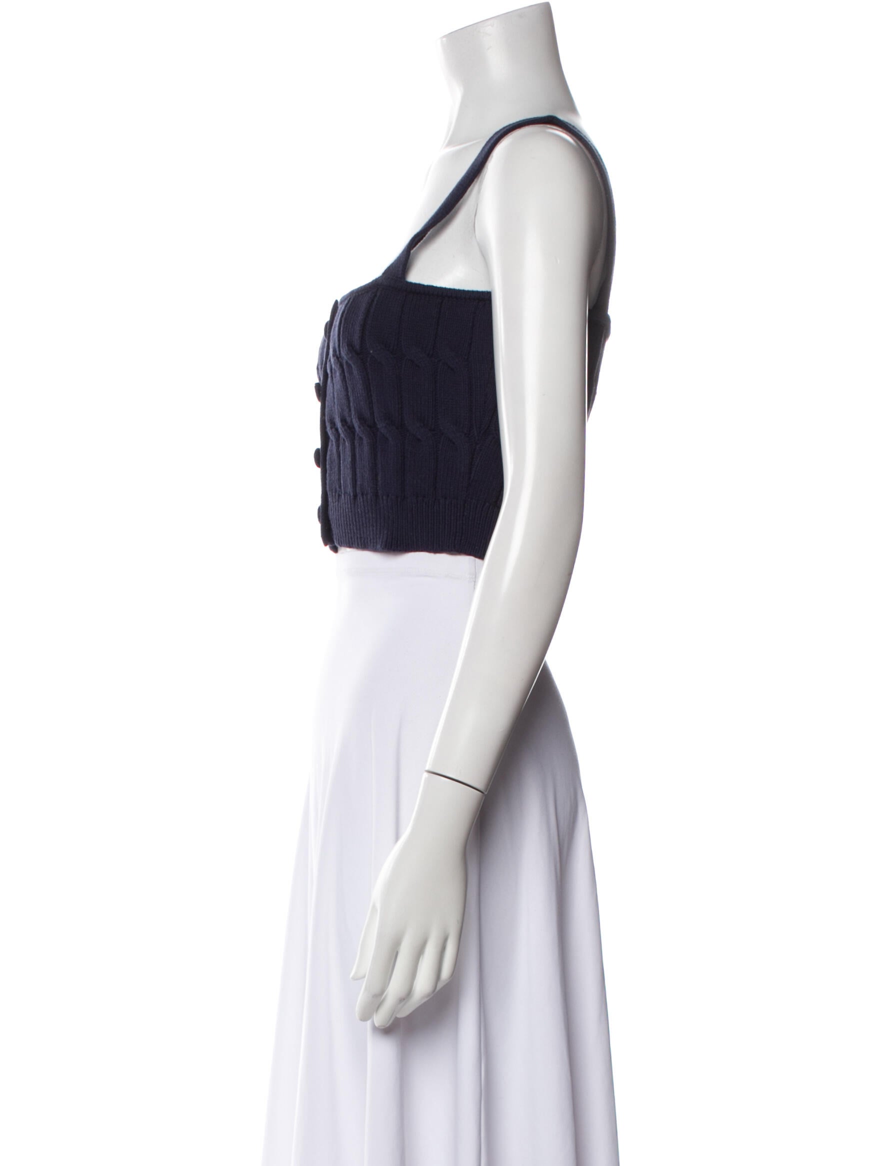 Altuzarra Square Neckline Sleeveless Crop Top