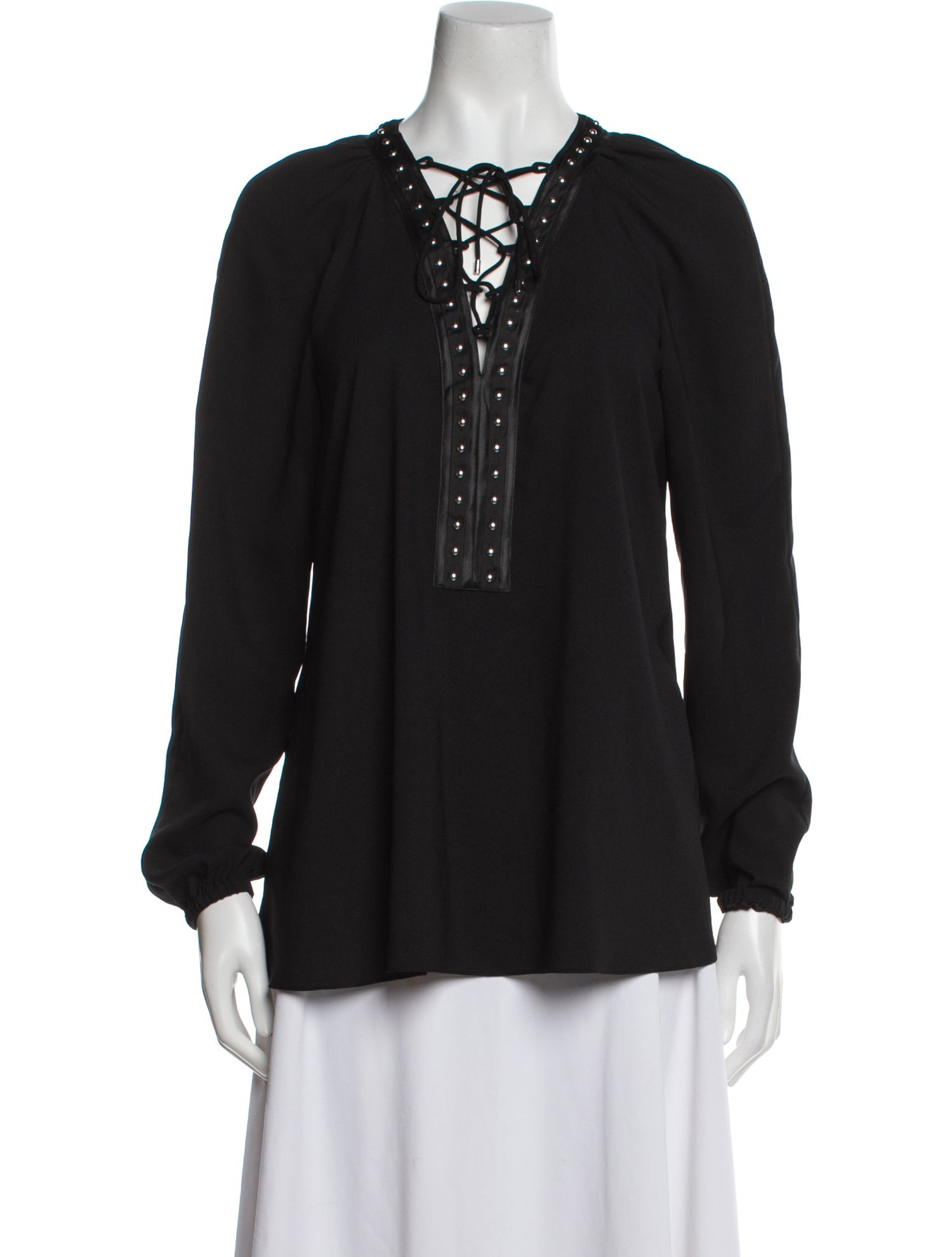 Altuzarra V-Neck Long Sleeve Blouse