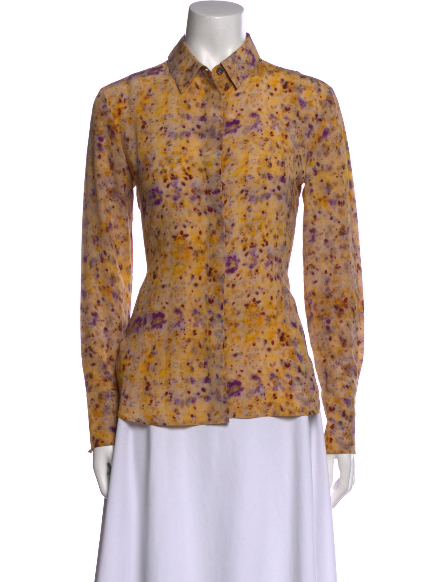 Altuzarra Silk Printed Button-Up Top