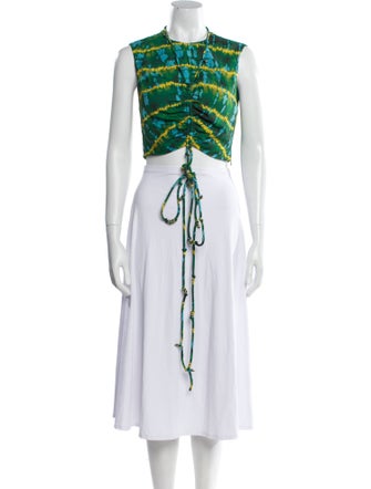 Altuzarra Striped Crew Neck Crop Top