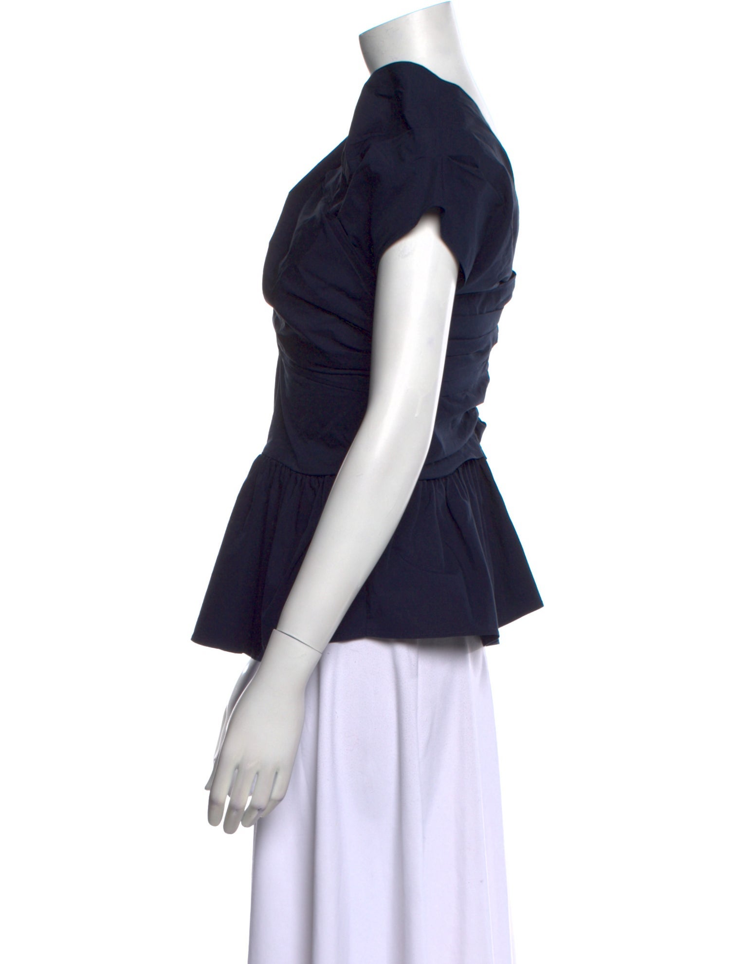 Altuzarra Cowl Neck Short Sleeve Top