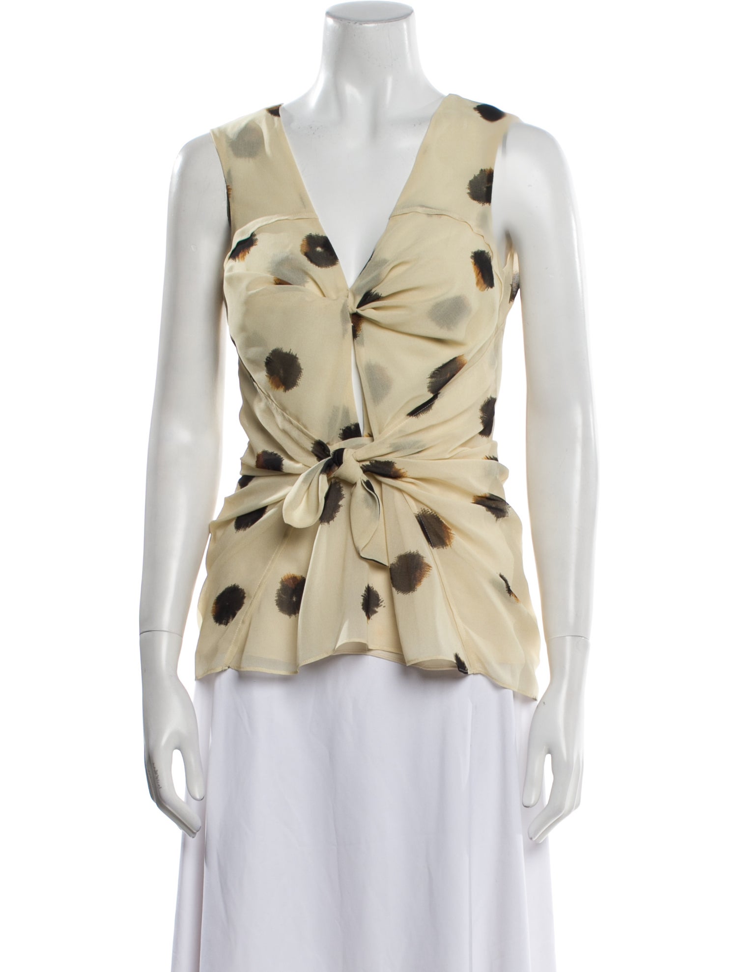 Altuzarra Printed V-Neck Blouse w/ Tags