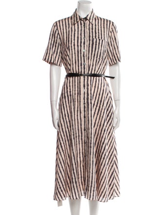 Altuzarra Striped Midi Length Dress