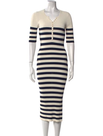 Altuzarra Striped Midi Length Dress