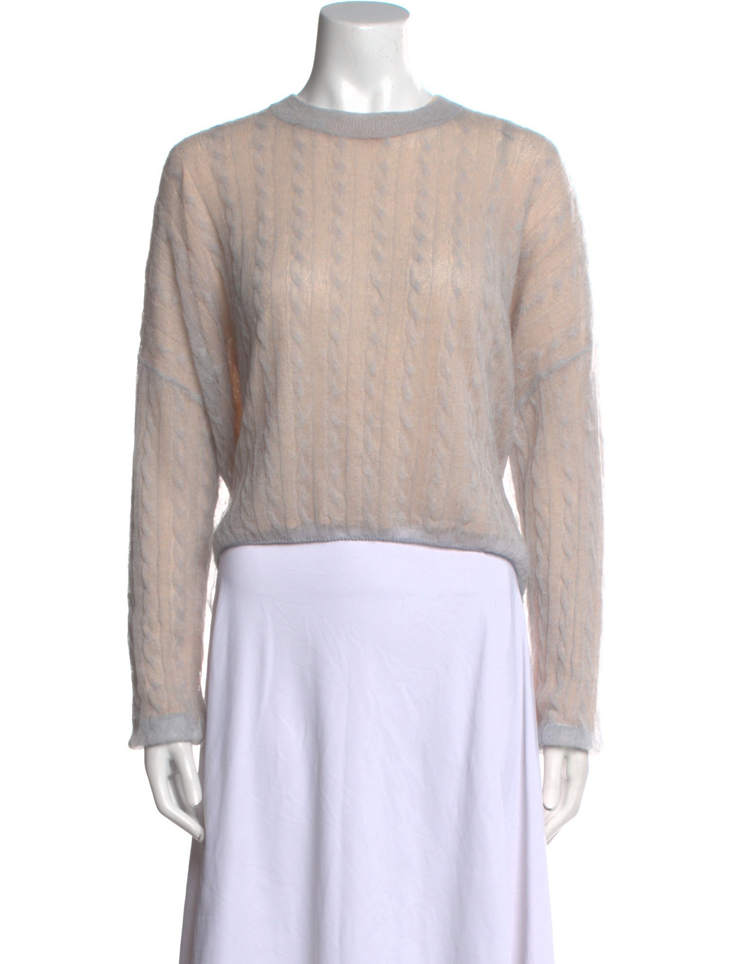 Altuzarra Bateau Neckline Long Sleeve Crop Top