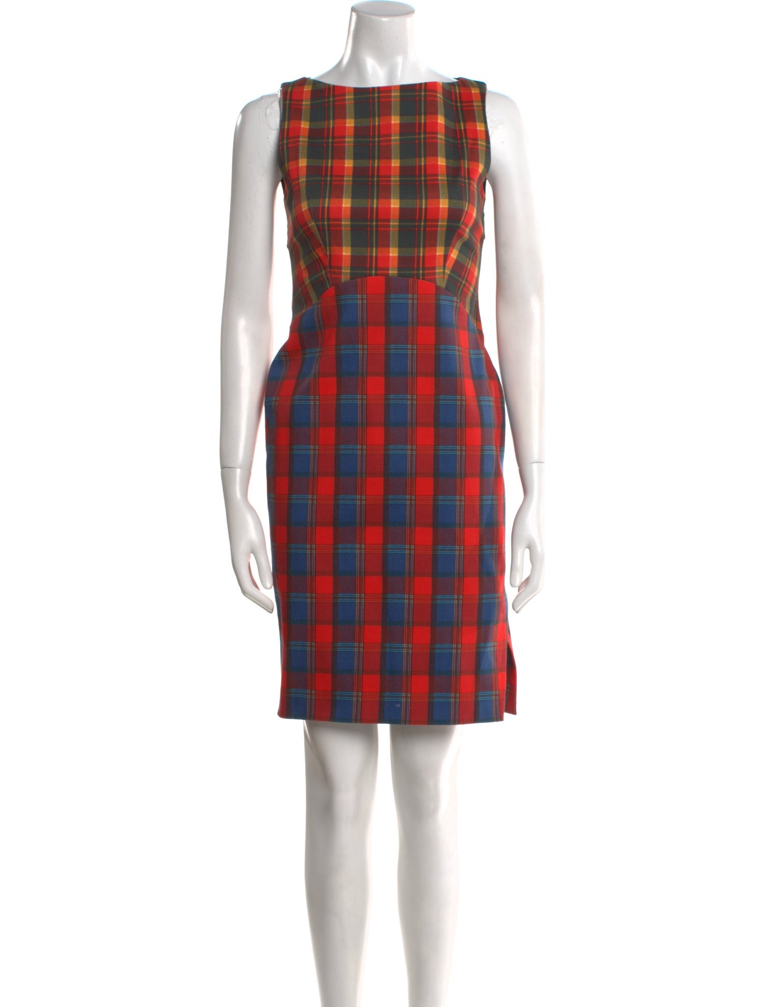 Altuzarra Plaid Print Mini Dress