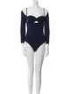 Altuzarra Square Neckline Long Sleeve Bodysuit