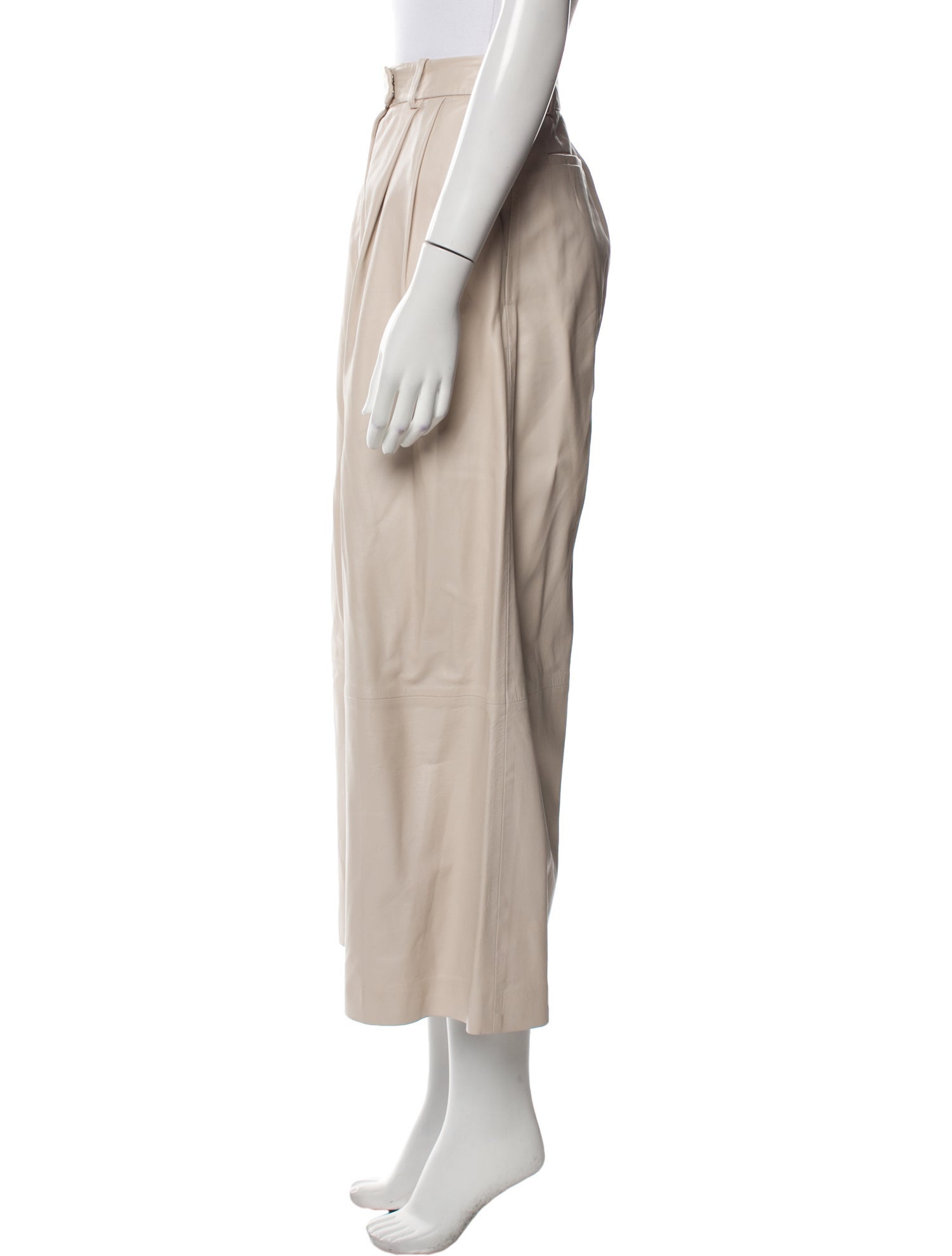 Altuzarra Lamb Leather Wide Leg Pants