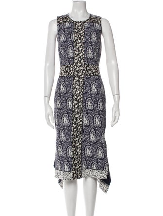 Altuzarra Paisley Print Midi Length Dress
