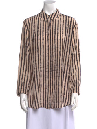 Altuzarra Silk Striped Button-Up Top