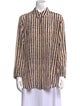 Altuzarra Silk Striped Button-Up Top