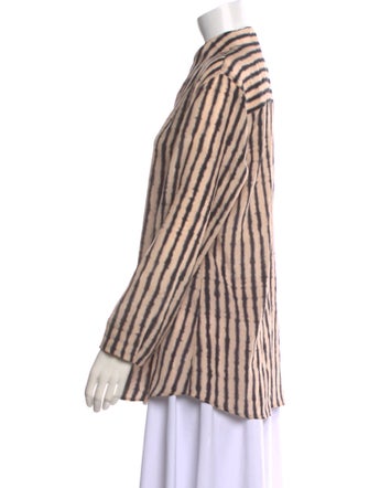 Altuzarra Silk Striped Button-Up Top