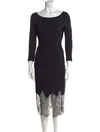 Altuzarra Scoop Neck Midi Length Dress