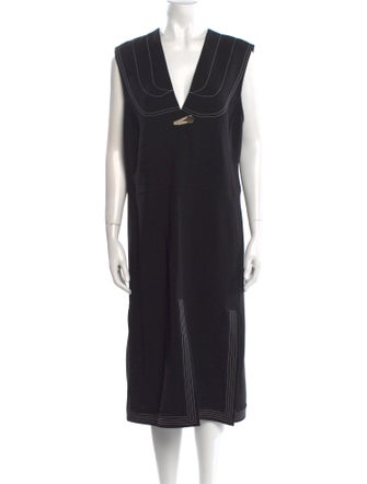 Altuzarra V-Neck Midi Length Dress