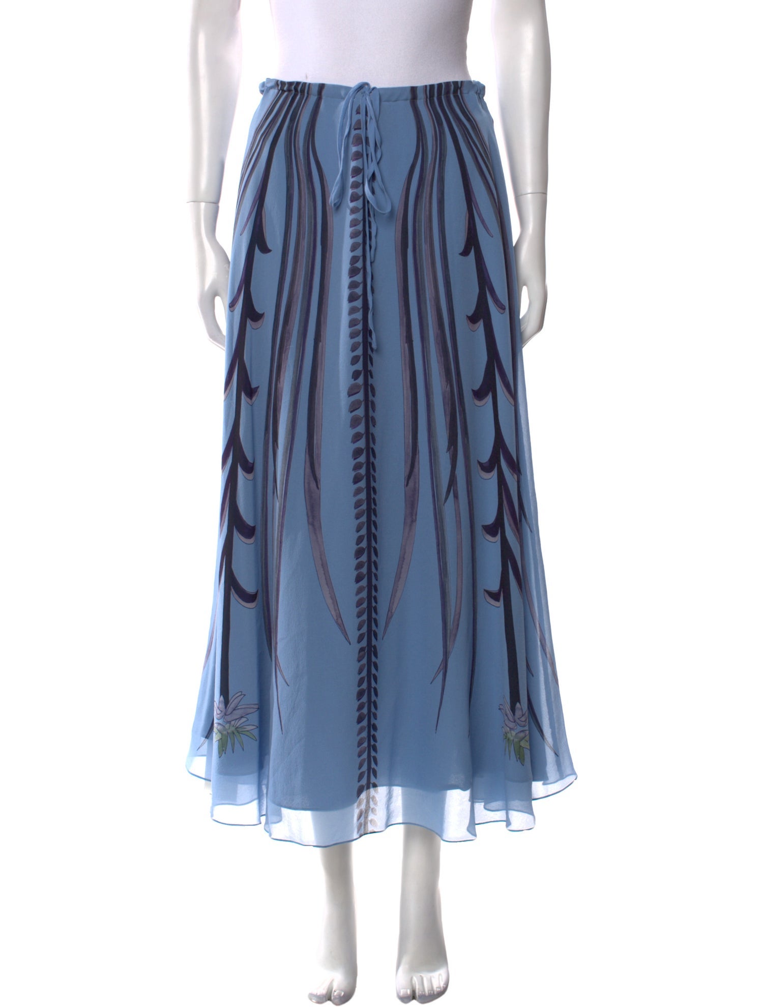 Altuzarra Silk Midi Length Skirt