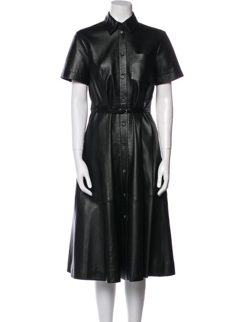Altuzarra Leather Midi Length Dress
