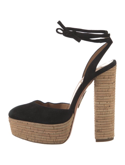 Altuzarra Suede Colorblock Pattern Slingback Pumps