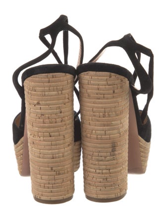 Altuzarra Suede Colorblock Pattern Slingback Pumps