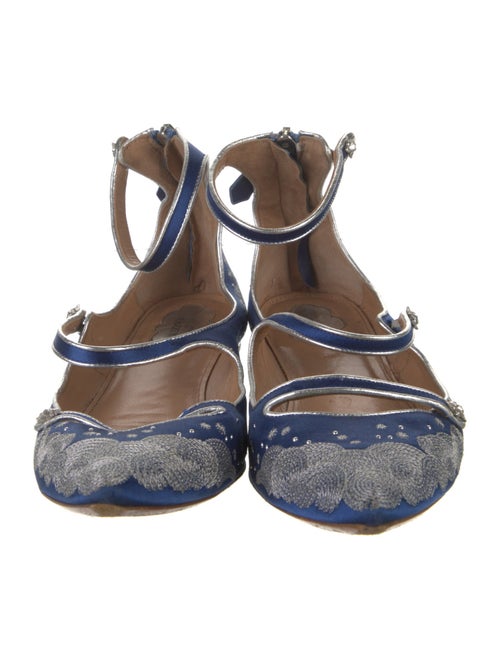 Altuzarra Satin Printed Flats