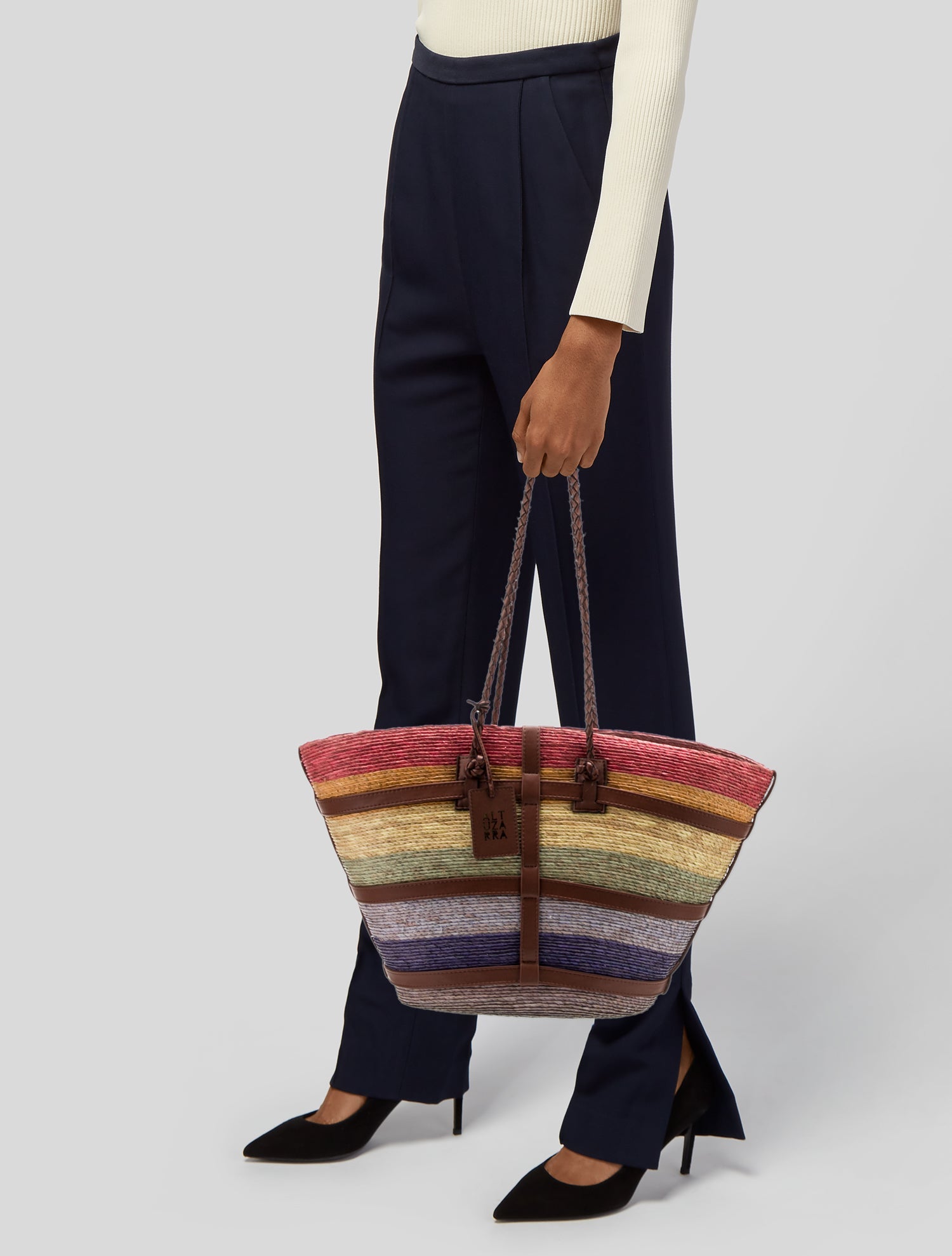 Altuzarra Raffia Bucket Bag