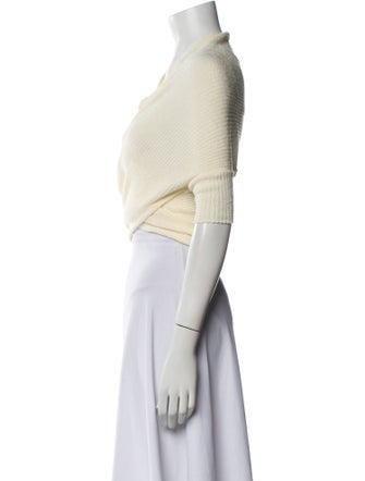 Altuzarra V-Neck Short Sleeve Crop Top