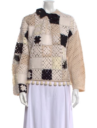 Altuzarra Wool Colorblock Pattern Sweater
