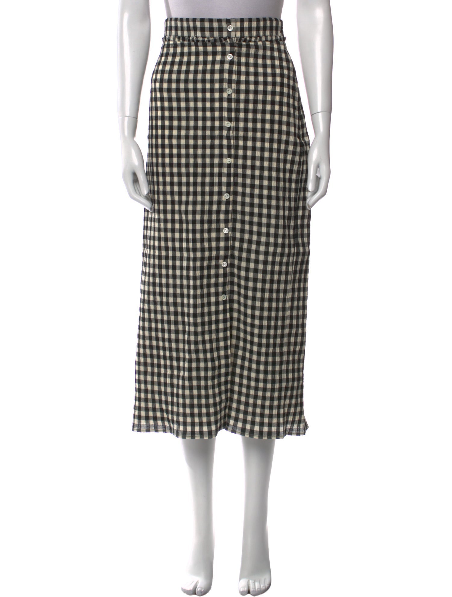 Altuzarra Plaid Print Midi Length Skirt