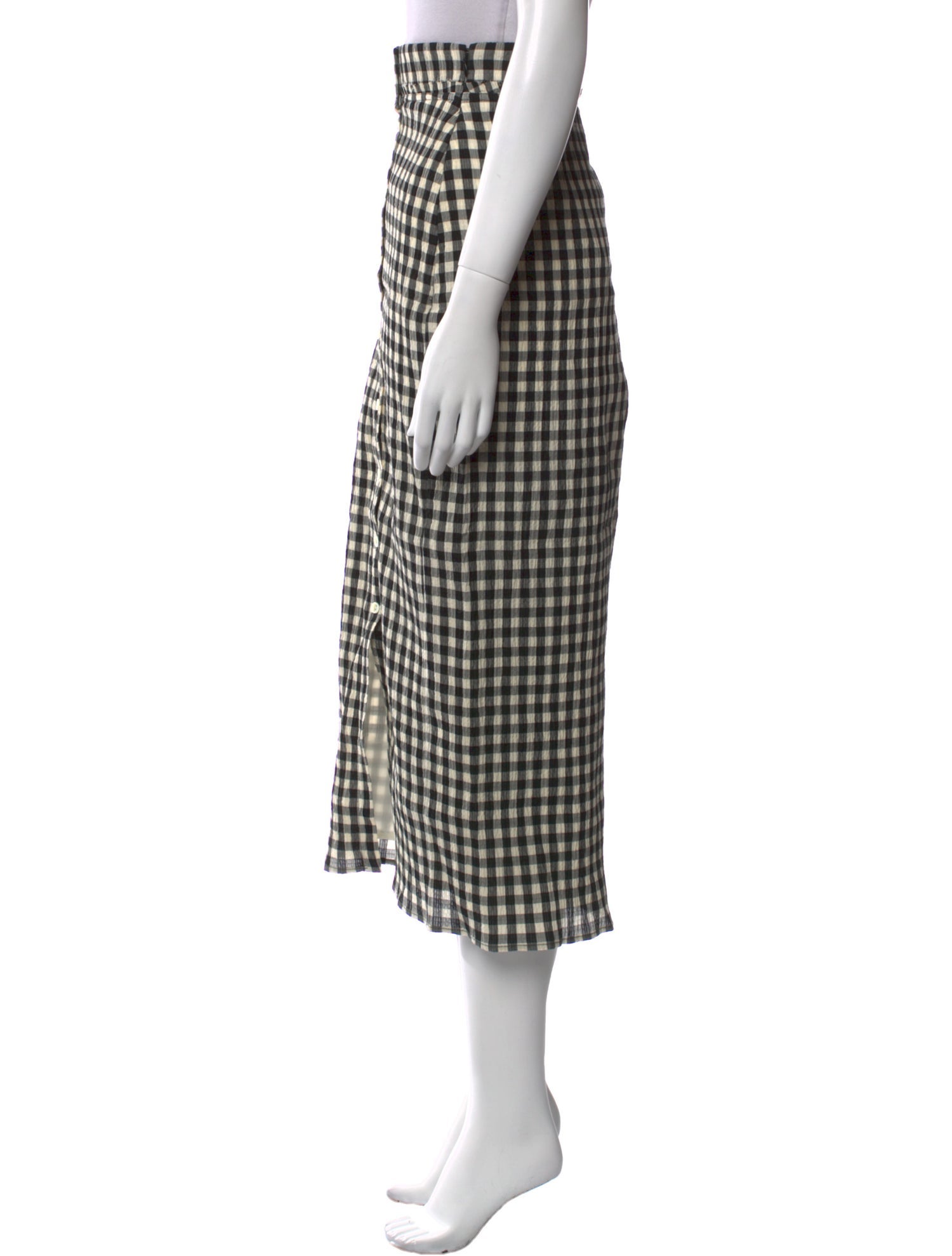 Altuzarra Plaid Print Midi Length Skirt