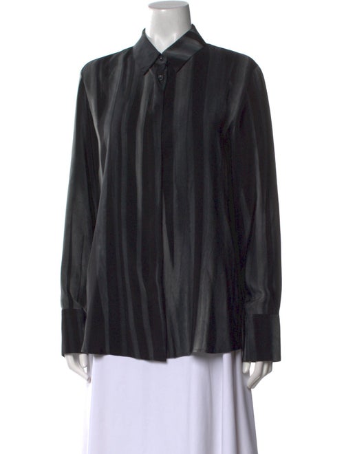 Altuzarra Silk Long Sleeve Button-Up Top