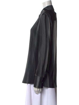 Altuzarra Silk Long Sleeve Button-Up Top