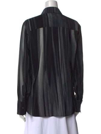 Altuzarra Silk Long Sleeve Button-Up Top