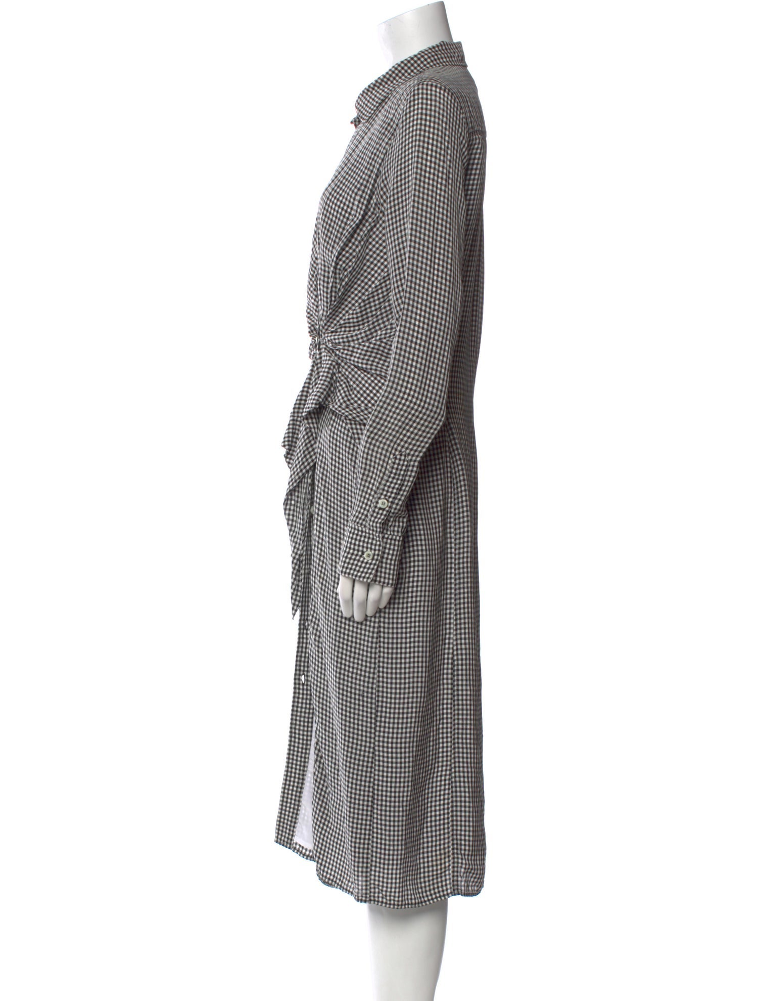 Altuzarra Plaid Print Midi Length Dress