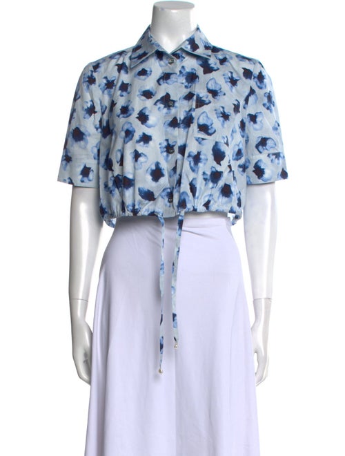 Altuzarra Tie-Dye Print Short Sleeve Crop Top