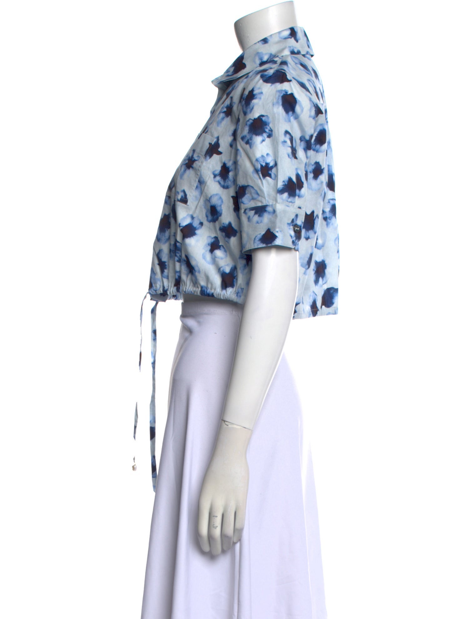 Altuzarra Tie-Dye Print Short Sleeve Crop Top