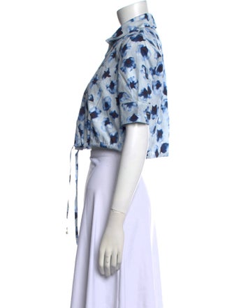 Altuzarra Tie-Dye Print Short Sleeve Crop Top