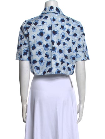 Altuzarra Tie-Dye Print Short Sleeve Crop Top