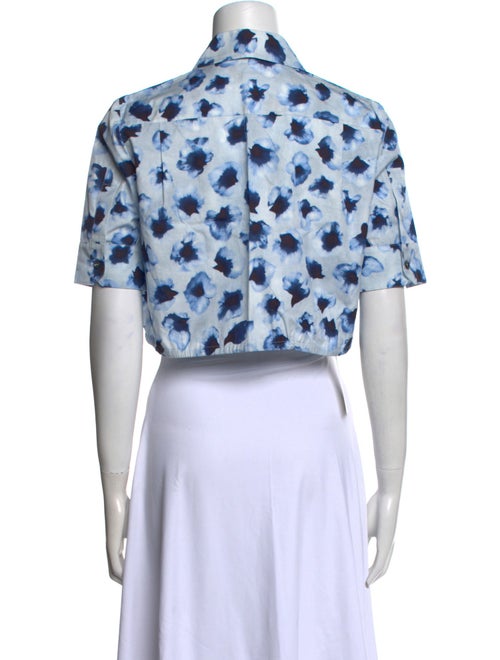 Altuzarra Tie-Dye Print Short Sleeve Crop Top