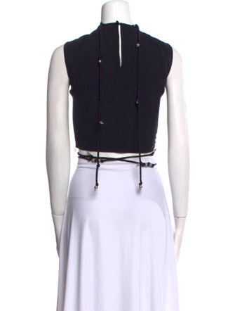 Altuzarra Silk Crew Neck Crop Top