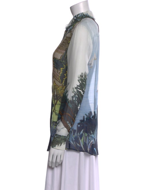 Altuzarra Silk Printed Button-Up Top