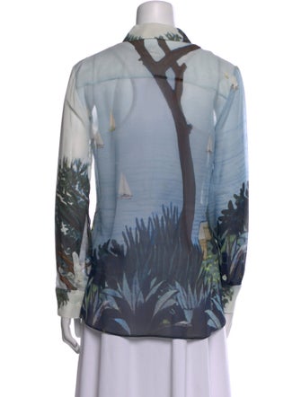 Altuzarra Silk Printed Button-Up Top