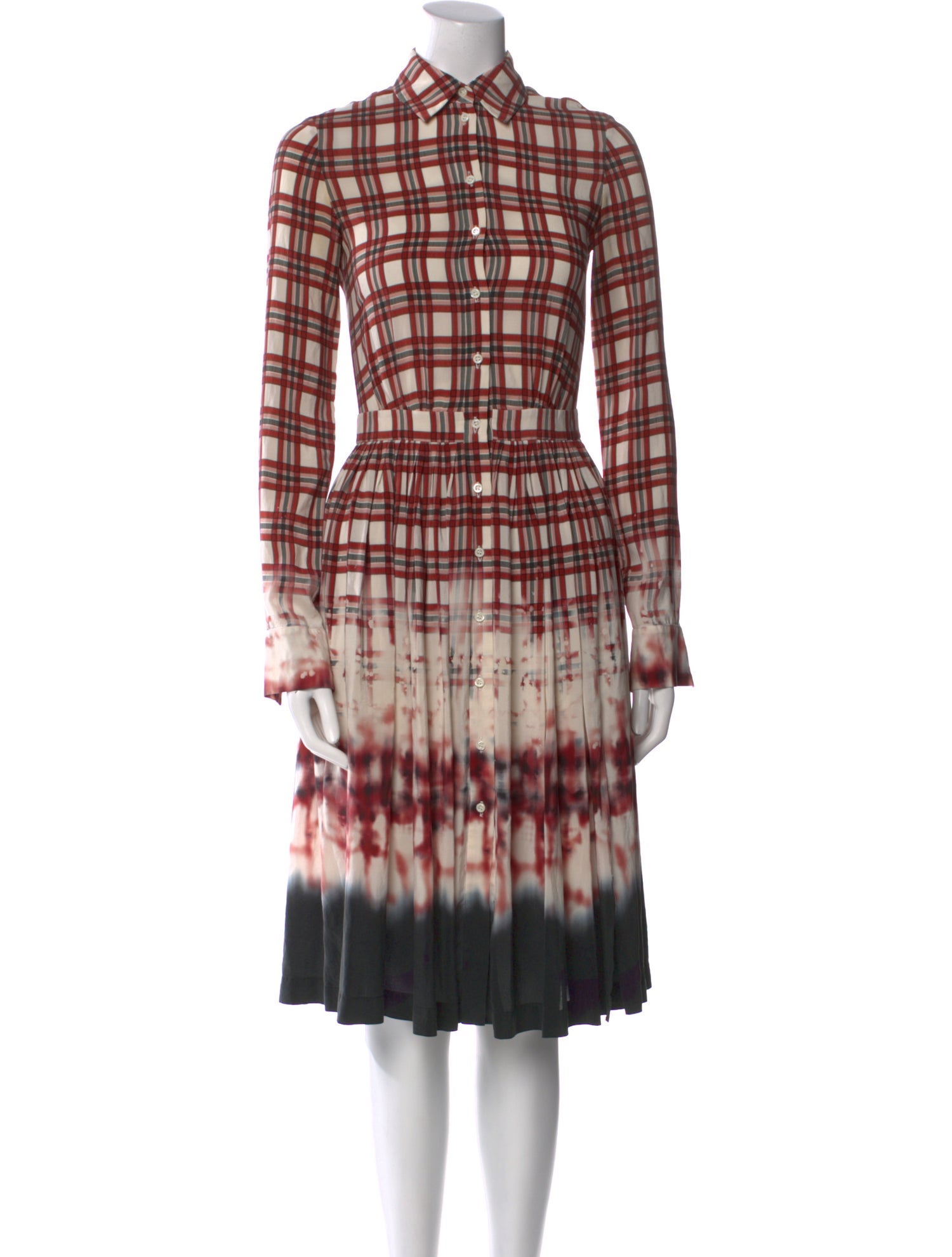 Altuzarra Plaid Print Midi Length Dress