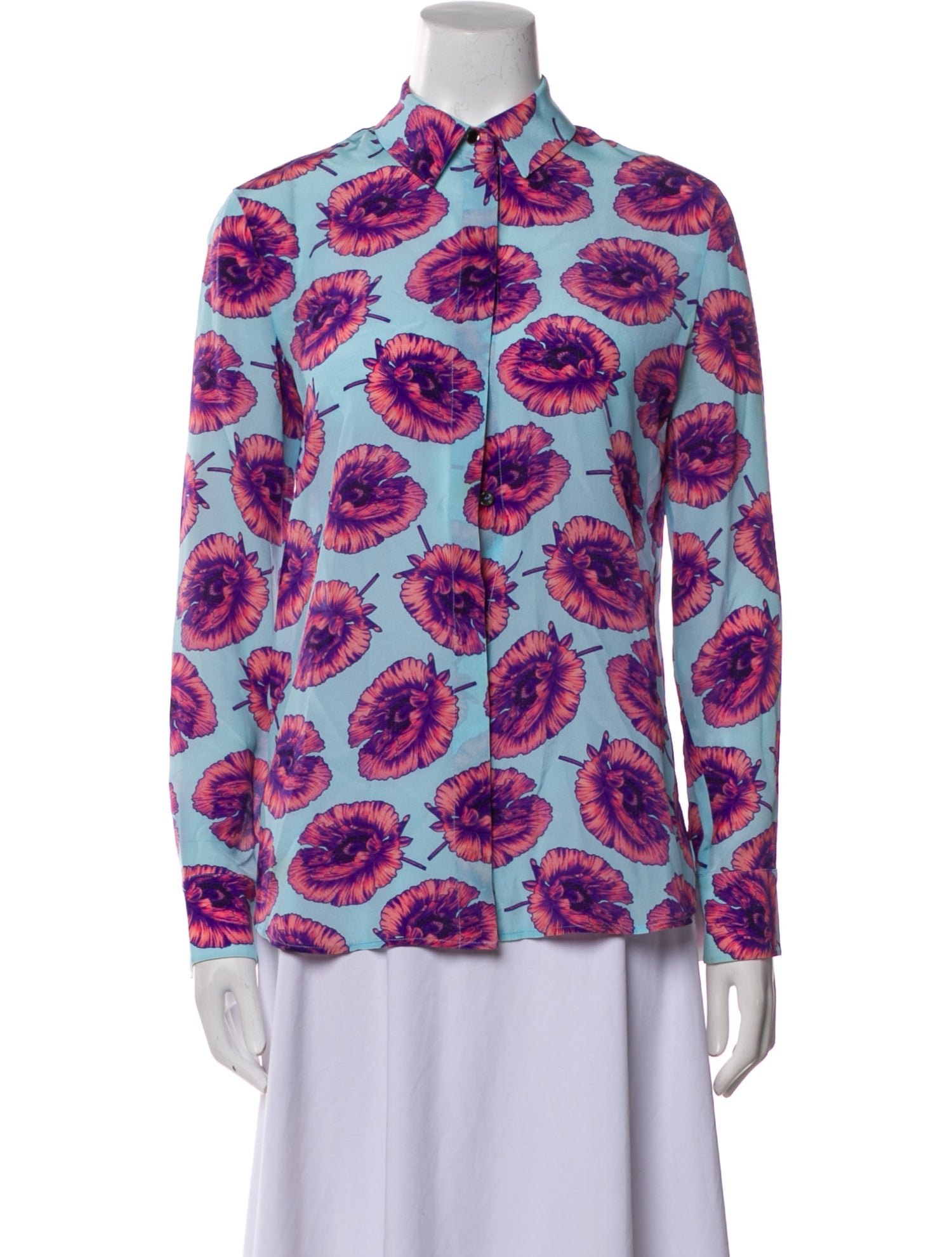 Altuzarra Silk Printed Button-Up Top
