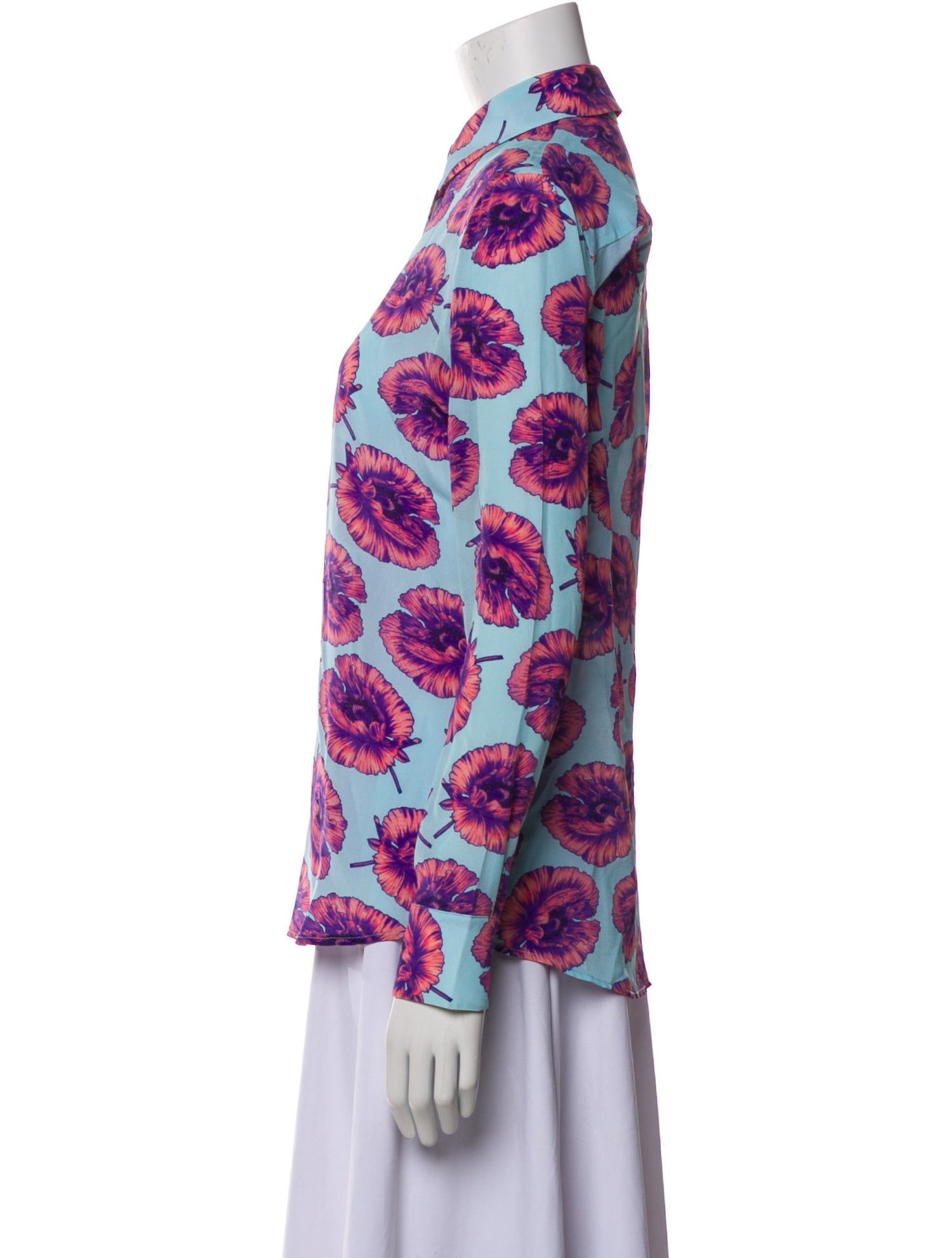 Altuzarra Silk Printed Button-Up Top